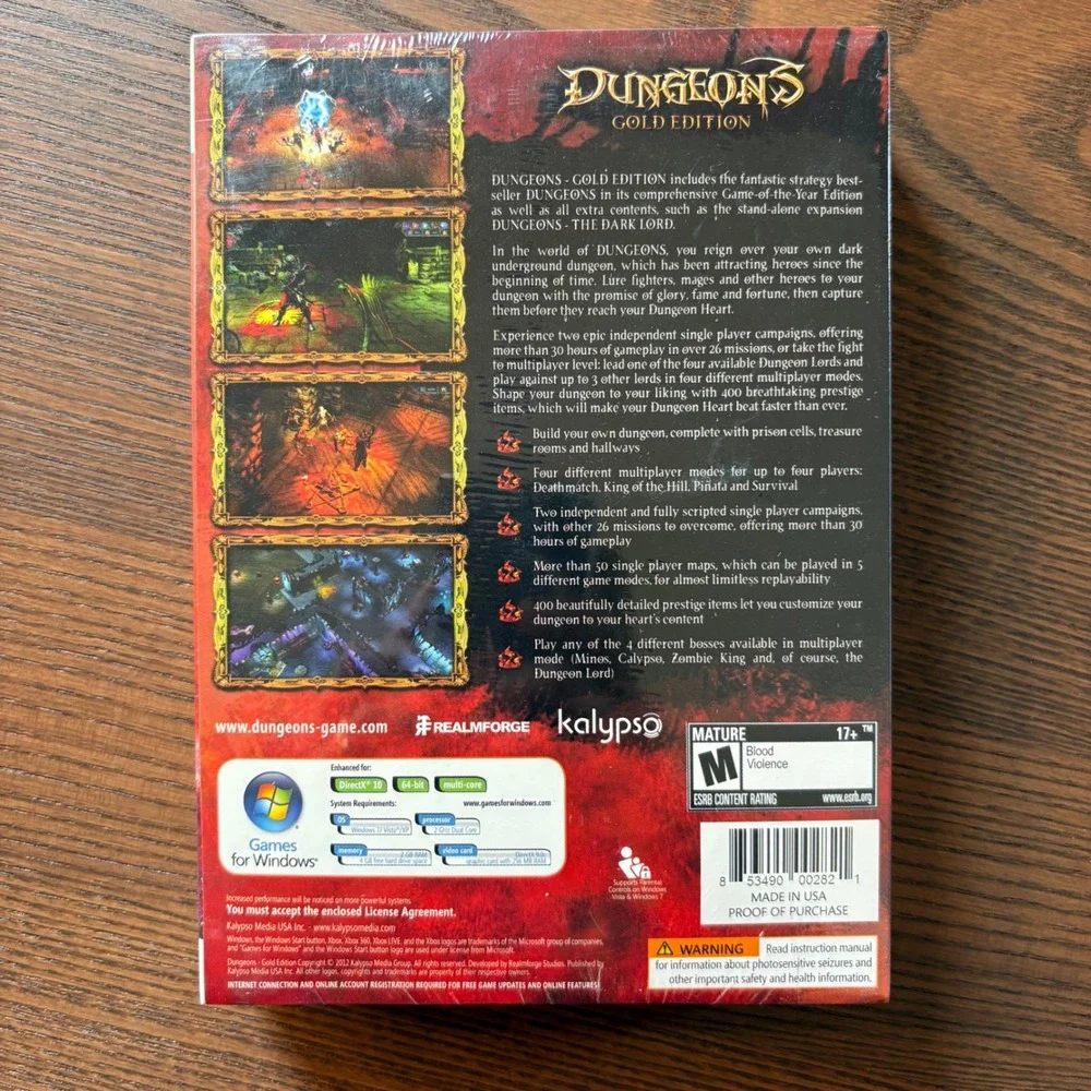 Dungeons Gold Edition PC DVD Windows Game Kalypso Media New Sealed‎ Strategy RPG